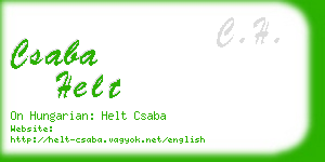 csaba helt business card